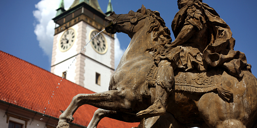 Eine Reihe von Barockbrunnen in Olomouc